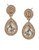 Carolee Topaz Crystal Double Drop Pierced Earrings - Gold