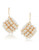 Carolee Sculpture Garden Cluster Drop Pierced Earrings Gold Tone Plastic Drop Earring - White