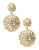 A.B.S. By Allen Schwartz Double Drop Flower Cluster Earrings - GOLD