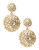 A.B.S. By Allen Schwartz Double Drop Flower Cluster Earrings - Gold