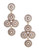 R.J. Graziano Crystal Wheel Cluster Earrings - Brass