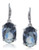 Carolee Gems and Tonic Earrings Blue Drop Pierced Earrings Silver Tone Crystal Drop Earring - Grey