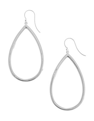 Nadri Large Teardrop Earrings - Silver