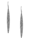 Vince Camuto Silver Pave Linear Drop Earring - Silver