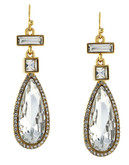 Vince Camuto Silver and crystal drop earrings - gold