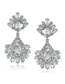 Carolee Lux Haute Hollywood Pear Drop Pierced Earrings - Silver