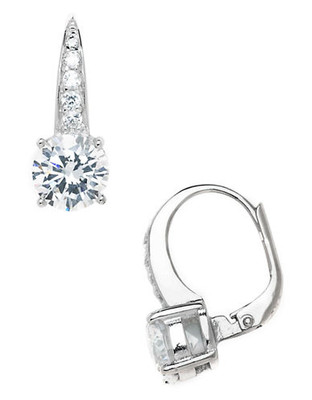 Expression Sterling Silver Cubic Zirconia Earrings - Crystal
