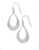 Expression Sterling Silver Open Drop  Earrings - Silver