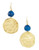 Kenneth Jay Lane Drop Earrings with Gold Coin - Gold