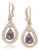 Carolee Simply Amethyst Crystal Teardrop Pierced Earrings Gold Tone Crystal Drop Earring - Purple