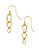 Nadri Gold Teardrop Link Earrings - Gold