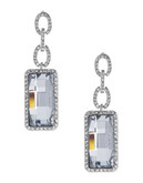 R.J. Graziano Crystal Baguette Earrings - Silver