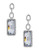 R.J. Graziano Crystal Baguette Earrings - Silver