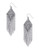 R.J. Graziano Pave Crystal Fringe Earrings - Gunmetal