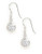 Expression Sterling Silver  S Shape CZ Drop Earrings - Silver