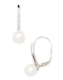 Expression Sterling Silver, Pearl And Cubic Zirconia Earrings - No Colour