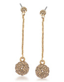 Carolee The Allie Topaz Crystal Drop Pierced Earrings Gold Tone Plastic Drop Earring - Gold