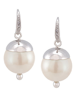 Carolee Picnic Pearls Drop Pierced Earrings - White