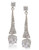 Carolee The Demi Linear Drop Pierced Earrings Silver Tone Crystal Drop Earring - Silver