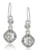 Carolee Deco Nights Double Drop Pierced Earrings Silver Tone Crystal Drop Earring - Silver