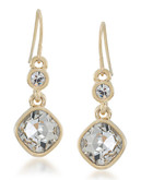 Carolee Berry Chic Crystal Double Drop Pierced Earrings - Red