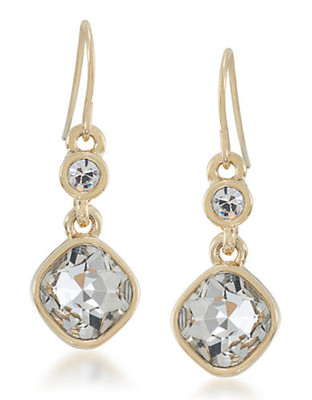 Carolee Berry Chic Crystal Double Drop Pierced Earrings - Red