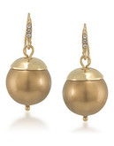 Carolee Cosmic Reflections Gold Pearl Drop Pierced Earrings - Gold