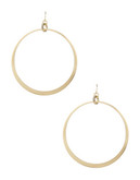 A.B.S. By Allen Schwartz Large Hoop Drop Earrings - Gold
