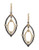 A.B.S. By Allen Schwartz Embellished Navette Orbital Drop Earrings - Gold