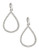 A.B.S. By Allen Schwartz Pave Teardrop Earrings - Silver
