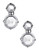 R.J. Graziano Double Crystal Drop Earrings - Gunmetal
