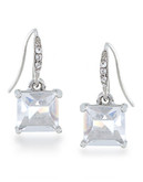 Carolee Holiday Cocktails Cushion Drop Pierced Earrings  Crystal Drop Earring - Silver