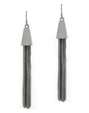 Vince Camuto Silver metal fringe earrings - Grey