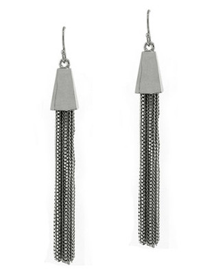 Vince Camuto Silver metal fringe earrings - Grey