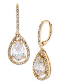 Betsey Johnson Crystal Cubic Zirconia Gold Teardrop Earring - Gold