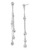 Robert Lee Morris Soho Touch of Pave Metal Drop Earring - Silver