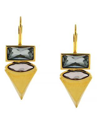 Vince Camuto Blush Factor Gold plated base metal Glass Drop Earring Earring - Gold