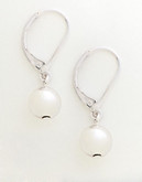 Lauren Ralph Lauren 8mm Ball Drop Earrings - White