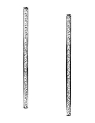 Vince Camuto Pave Stick Drop Earrings - Silver