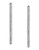 Vince Camuto Pave Stick Drop Earrings - Silver