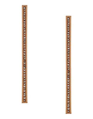 Vince Camuto Linear Equation Rose Gold Rose gold plated base metal Glass Drop Earring Earring - Rose Gold