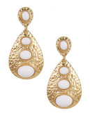 R.J. Graziano Two Stone Drop Earrings - Gold