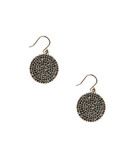Lucky Brand Silver-tone pave disk drop earrings - Silver