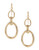 R.J. Graziano Circle Drop Earrings - Gold