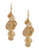 R.J. Graziano Hammered Goldtone Dangle Earrings - Gold