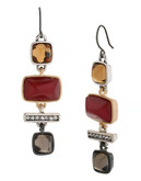 Kenneth Cole New York Multi Colored Faceted Bead Drop Earring - Multi-Coloured