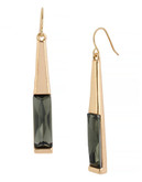 Kenneth Cole New York Geometric Rectangle Stone Drop Earring - Gold
