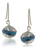 Carolee Cosmic Reflections Blue Rondelle Drop Pierced Earrings - Silver