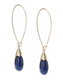Robert Lee Morris Soho Teardrop Pearl Earrings - Blue/Gold