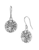 Kenneth Cole New York Textured Circle Drop Earring - Silver